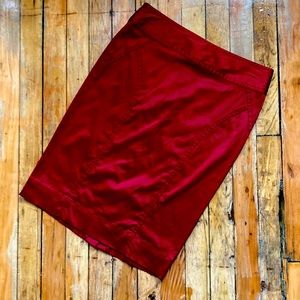 Bright Red Pencil Skirt